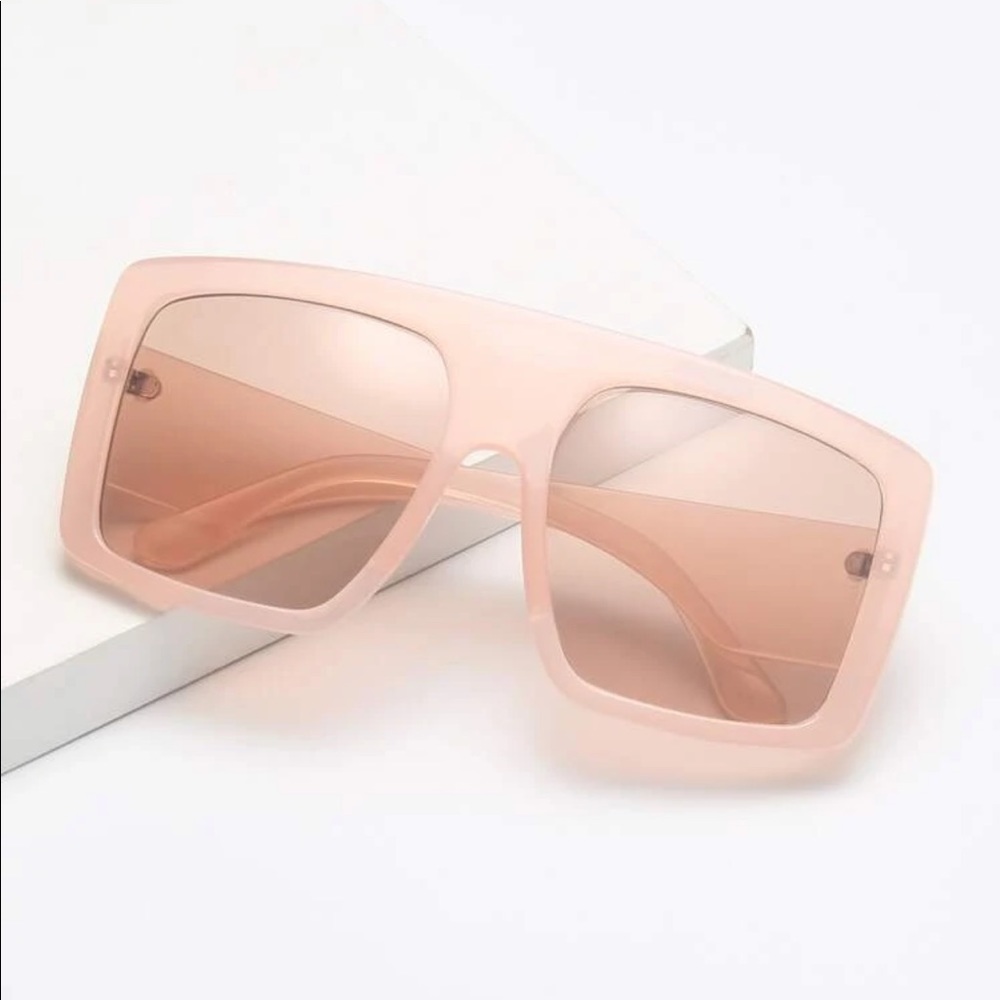 Pink sunglasses.